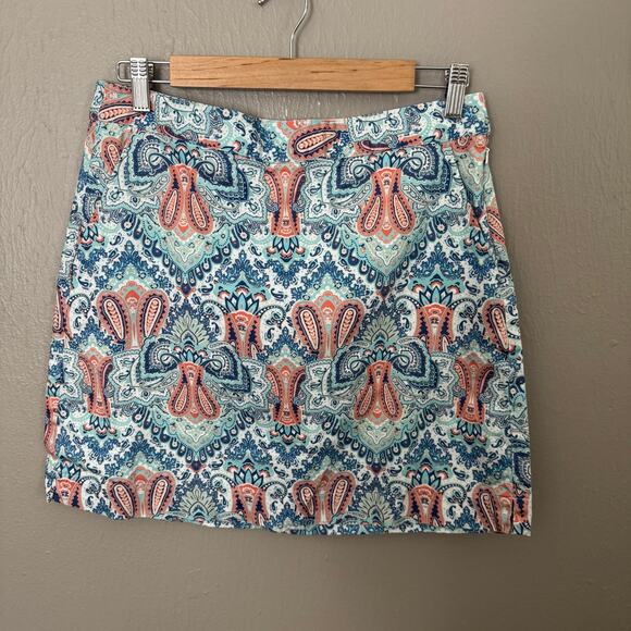 MASTERS BOBBY JONES Skort Pink and Blue Size 6 Side Zip - Picture 1 of 8